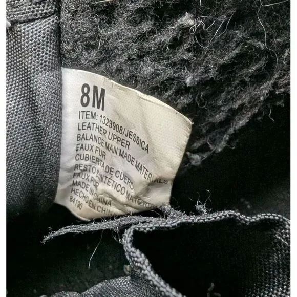 Khombu Jessica Women's Faux Fur Lined Suede Ankle Boots in Black Size 98 - Picture 8 of 8